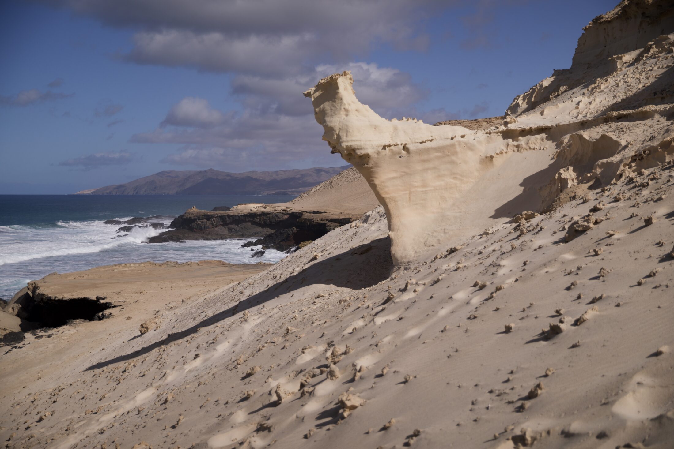 Bizarre Sandsteinküste