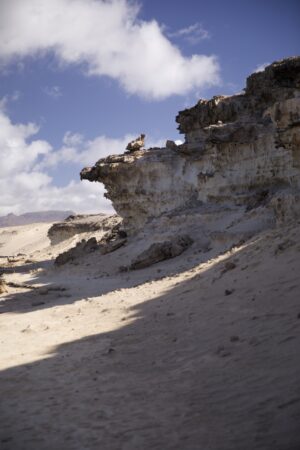 Bizarre Sandsteinküste