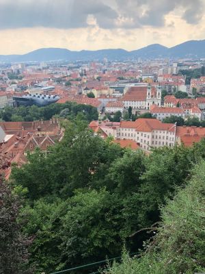 Blick vom Schlossberg auf Graz